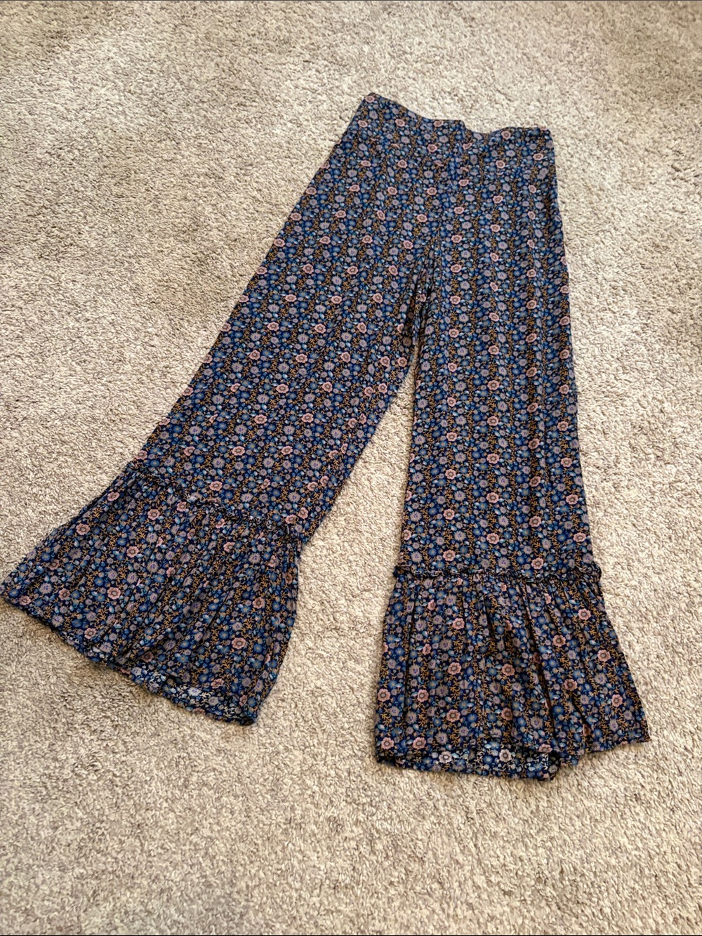 NATURAL LIFE Navy Blue Floral pants
